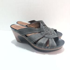 Natural Soul Lynette Wedge Coastal Earthy Minimalist Sandals Women's 9.5